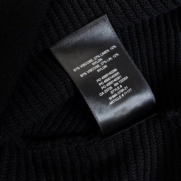 Aritzia Wilfred Light Cropped Cardigan Sweater Black Linen Blend Small - Picture 10 of 11